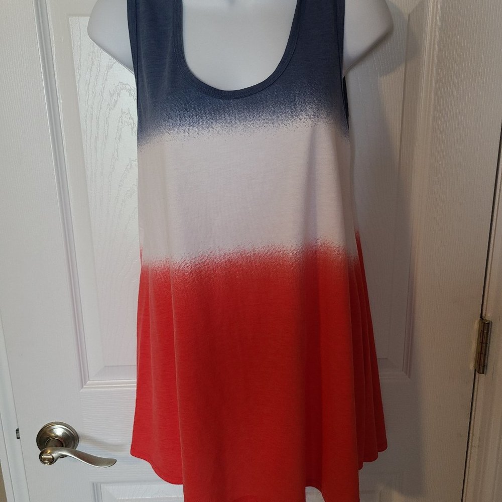 Lularoe Red/White/Blue Perfect Tank Size XS